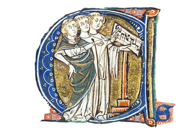 Miniatura medieval de cantors